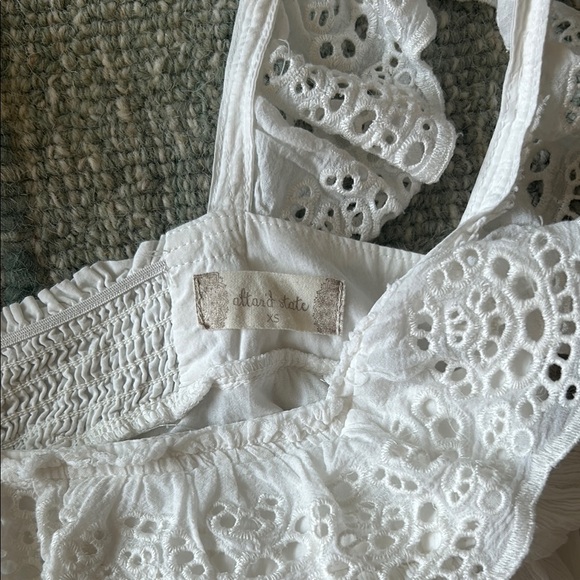 White Eyelet Ruffle Top - Picture 2 of 3